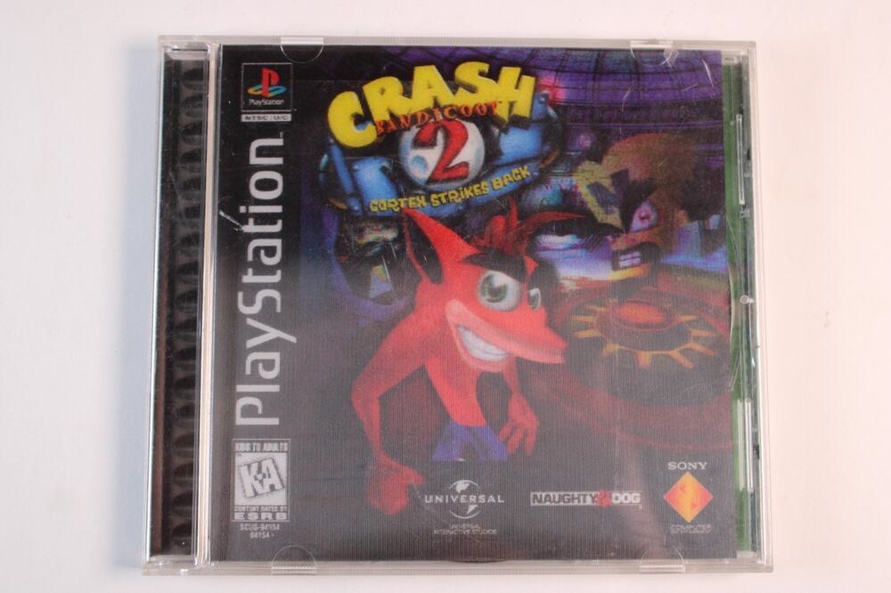 Crash Bandicoot 2: Cortex Strikes Back (Sony PlayStation 1, PS1) Holo, No Manual